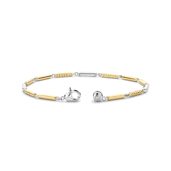 TI SENTO GOLD-PLATED SILVER ALTERNATING PATTERN 7.5