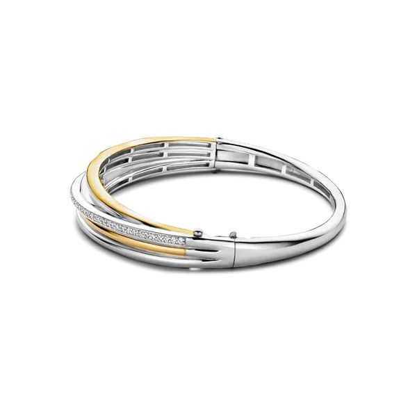 TI SENTO SILVER STACKED CZ BANGLE BRACELET Image 2 Blue Water Jewelers Saint Augustine, FL