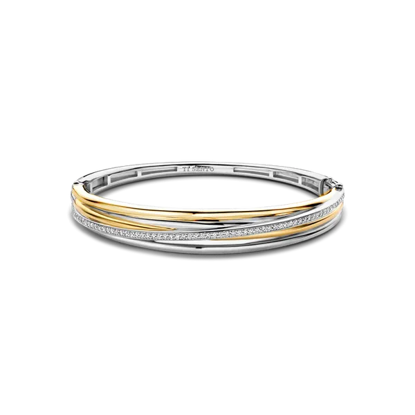 TI SENTO SILVER STACKED CZ BANGLE BRACELET Blue Water Jewelers Saint Augustine, FL