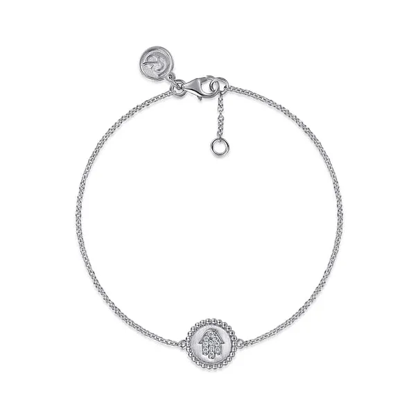 BUJUKAN DIAMOND 0.50 TCW AND SILVER HAND OF GOD BRACELET Blue Water Jewelers Saint Augustine, FL