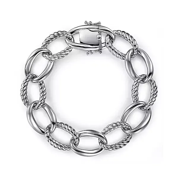 SILVER ROPE LINK CHAIN BRACELET Blue Water Jewelers Saint Augustine, FL