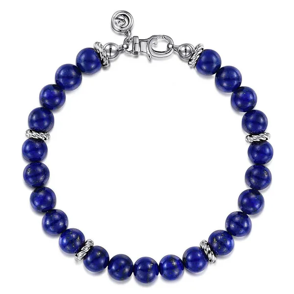SILVER LAPIS BEADED BRACELET Blue Water Jewelers Saint Augustine, FL
