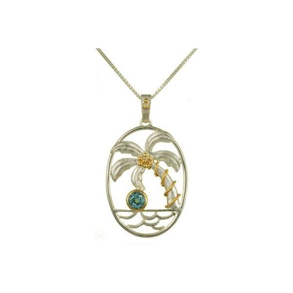 Palm Tree Pendant Blue Water Jewelers Saint Augustine, FL