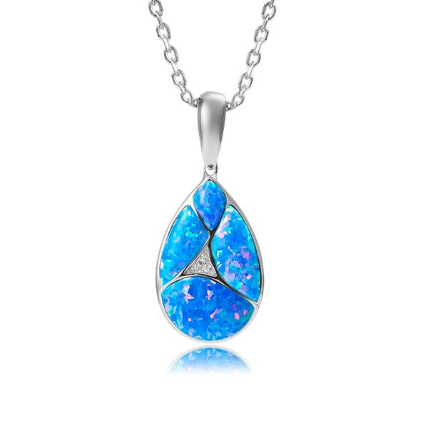 SILVER BLUE OPAL NECKLACE Blue Water Jewelers Saint Augustine, FL