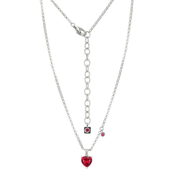 Silver Ruby Pendant with Chain Blue Water Jewelers Saint Augustine, FL