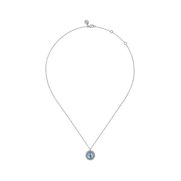 Silver Blue Topaz Necklace Image 2 Blue Water Jewelers Saint Augustine, FL