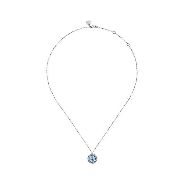 Silver Blue Topaz Necklace Image 2 Blue Water Jewelers Saint Augustine, FL