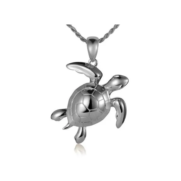 SILVER TURTLE PENDANT NECKLACE Blue Water Jewelers Saint Augustine, FL