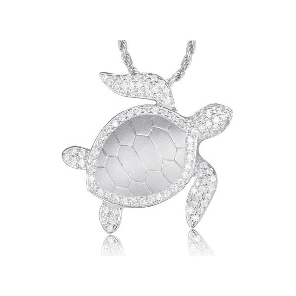 Silver Honu Sea Turtle Pendant Blue Water Jewelers Saint Augustine, FL
