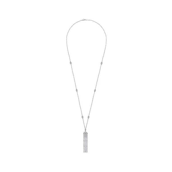SILVER WHITE SAPPHIRE FRINGE PENDANT NECKLACE Image 3 Blue Water Jewelers Saint Augustine, FL