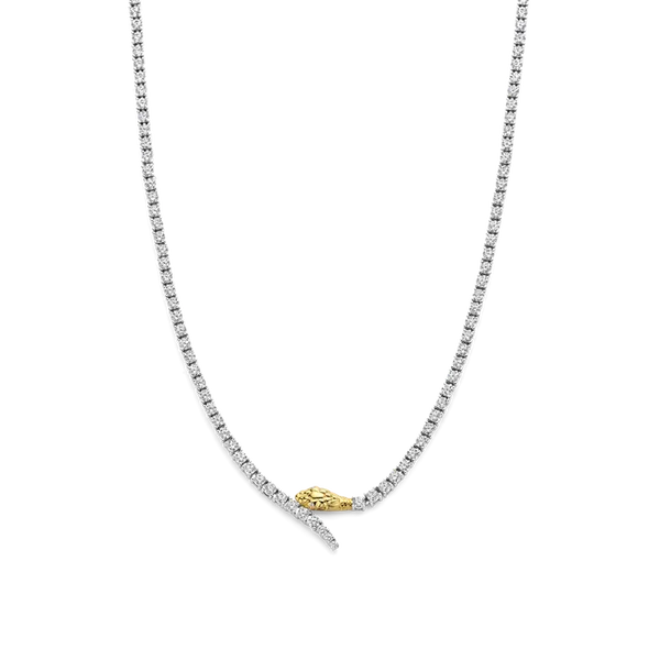 TI SENTO GOLD-PLATED SILVER SNAKE NECKLACE Blue Water Jewelers Saint Augustine, FL