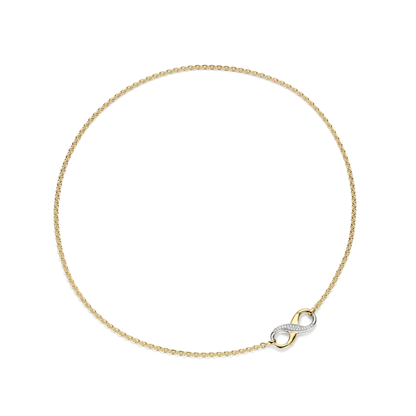 TI SENTO Gold-Plated Silver Infinity Necklace Image 3 Blue Water Jewelers Saint Augustine, FL