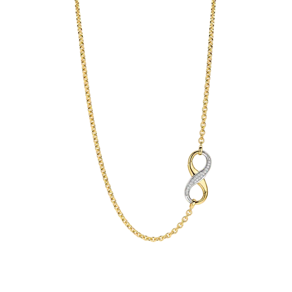 TI SENTO Gold-Plated Silver Infinity Necklace Blue Water Jewelers Saint Augustine, FL