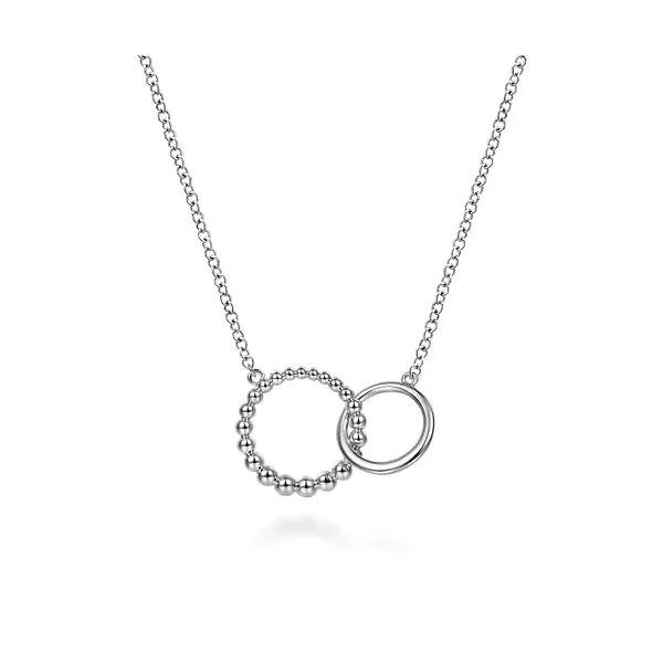 BUJUKAN SILVER DOUBLE CIRCLE NECKLACE Blue Water Jewelers Saint Augustine, FL