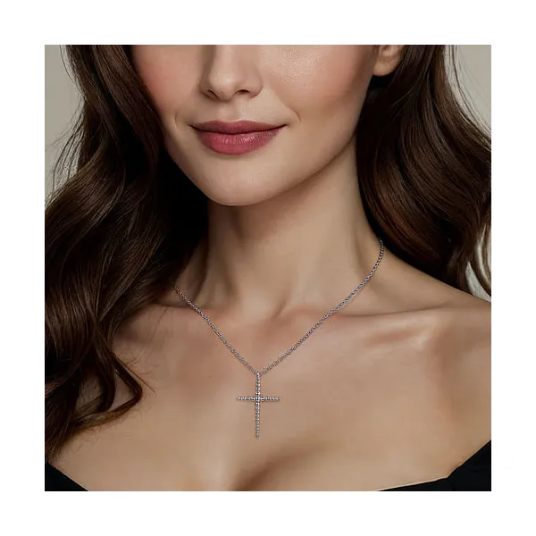 BUJUKAN SILVER BEADS CROSS PENDANT NECKLACE Image 2 Blue Water Jewelers Saint Augustine, FL