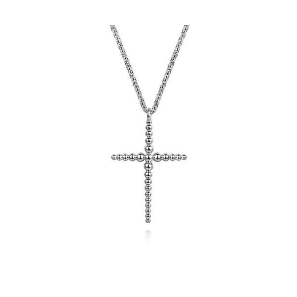 BUJUKAN SILVER BEADS CROSS PENDANT NECKLACE Blue Water Jewelers Saint Augustine, FL