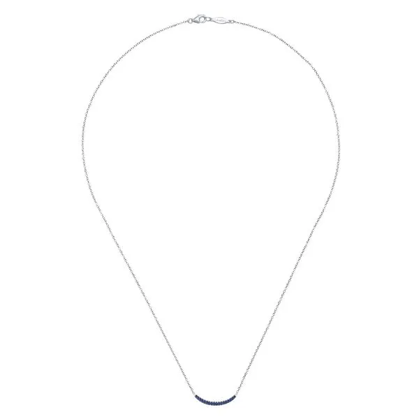 LUSSO SILVER SAPPHIRE NECKLACE Image 2 Blue Water Jewelers Saint Augustine, FL