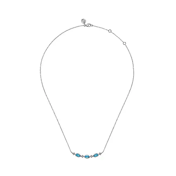 SILVER BLUE TOPAZ NECKLACE Image 2 Blue Water Jewelers Saint Augustine, FL