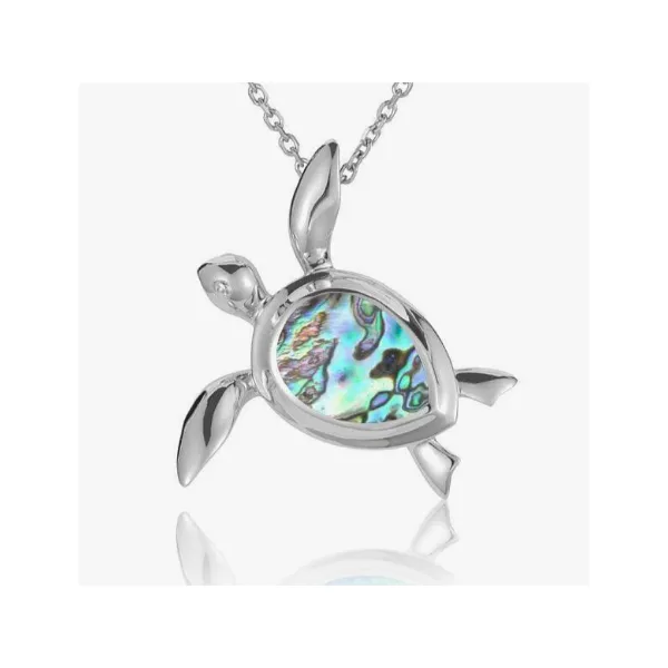 SILVER TURTLE PENDANT NECKLACE Blue Water Jewelers Saint Augustine, FL