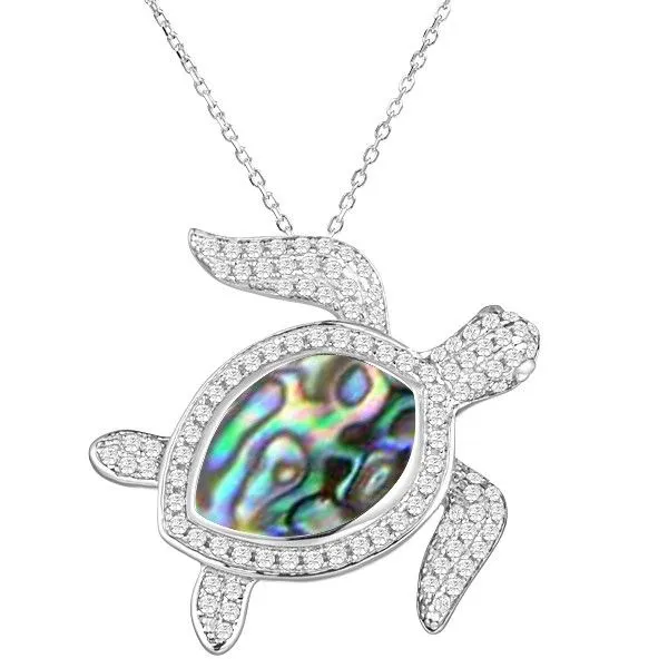 Silver Turtle Pendant/Necklace Blue Water Jewelers Saint Augustine, FL