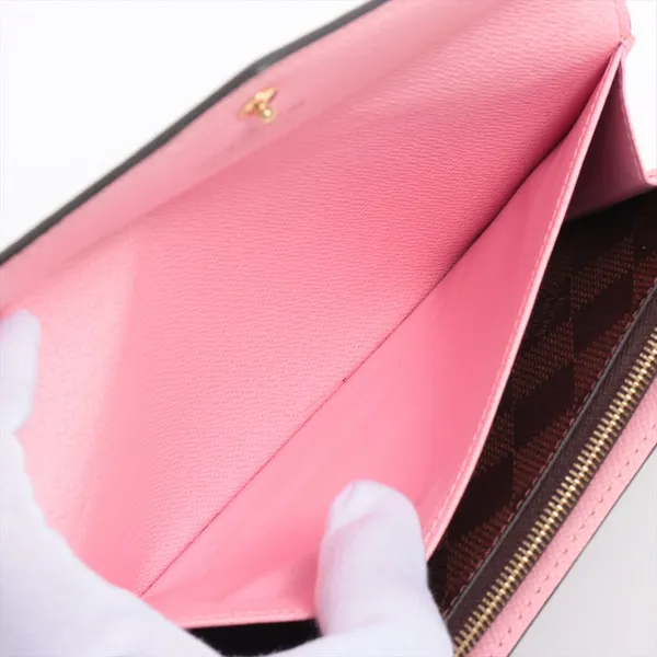 Louis Vuitton Damier Portefeuille Sarah N60476 Pink Wallet Image 5 Blue Water Jewelers Saint Augustine, FL