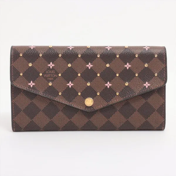 Louis Vuitton Damier Portefeuille Sarah N60476 Pink Wallet Blue Water Jewelers Saint Augustine, FL