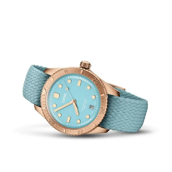 Oris Divers Sixty-Five Sky Blue & Bronze Blue Water Jewelers Saint Augustine, FL