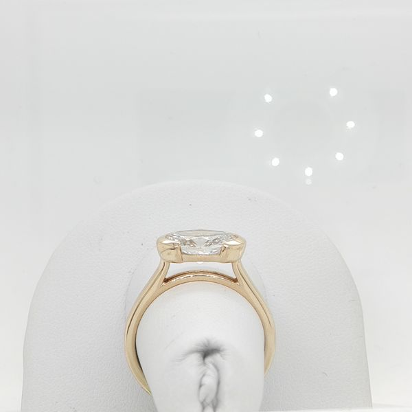 14K Yellow Gold 2 ctw Oval Lab Diamond Ring Image 3 B & L Jewelers Danville, KY