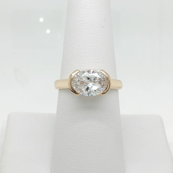 14K Yellow Gold 2 ctw Oval Lab Diamond Ring B & L Jewelers Danville, KY