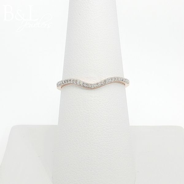 10k Rose Gold Curved Diamond Band B & L Jewelers Danville, KY