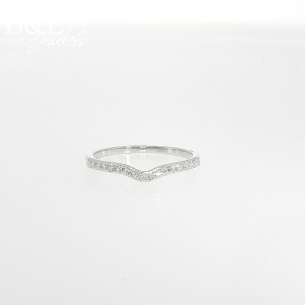 14k White Gold .25ctw Curved Diamond Band B & L Jewelers Danville, KY
