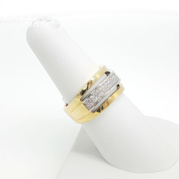 18k Yellow Gold .25ctw Round Diamond Bypass Band Image 2 B & L Jewelers Danville, KY