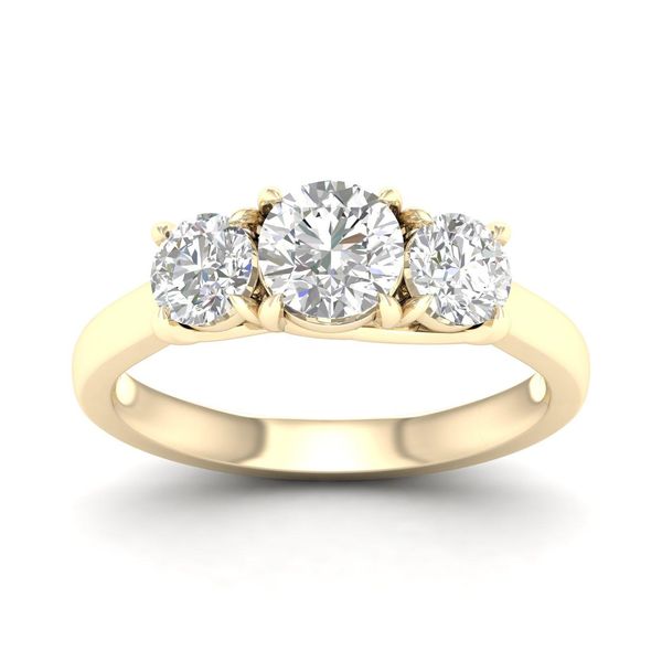 14k Yellow Gold 2ctw Round 3 Stone Lab Diamond Ring B & L Jewelers Danville, KY