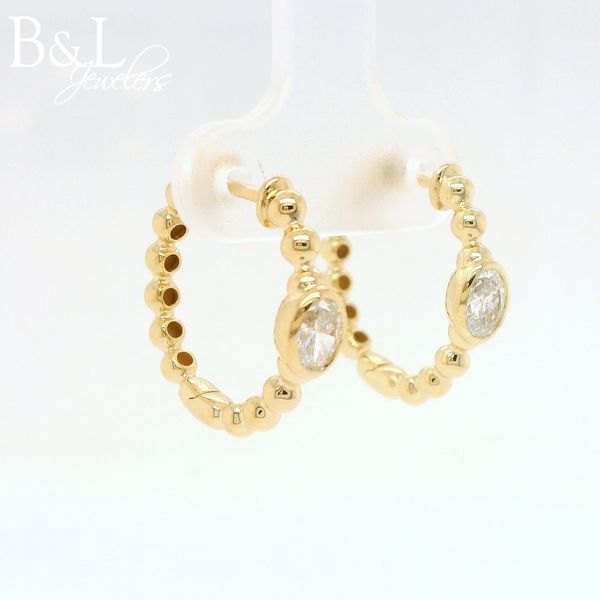 Lab Diamond Earrings Image 2 B & L Jewelers Danville, KY