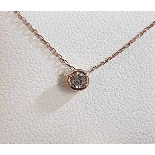 18k Rose Gold .10ctw Round Diamond Slide Necklace B & L Jewelers Danville, KY