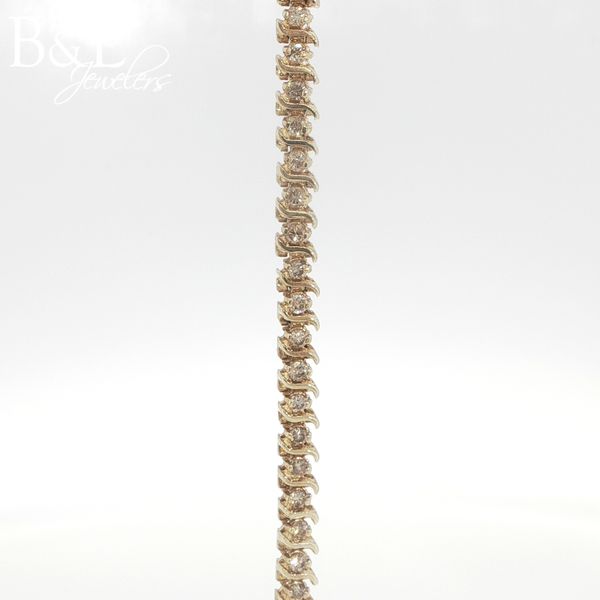 14K Yellow Gold 1.50ctw Diamond S Tennis Bracelet B & L Jewelers Danville, KY