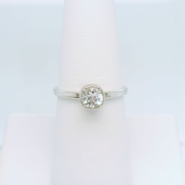 10k White Gold 5mm Round White Topaz Birthstone Ring B & L Jewelers Danville, KY