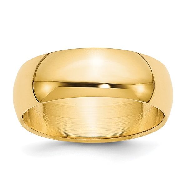 14K Yellow Gold 6mm Half Round Wedding Band B & L Jewelers Danville, KY