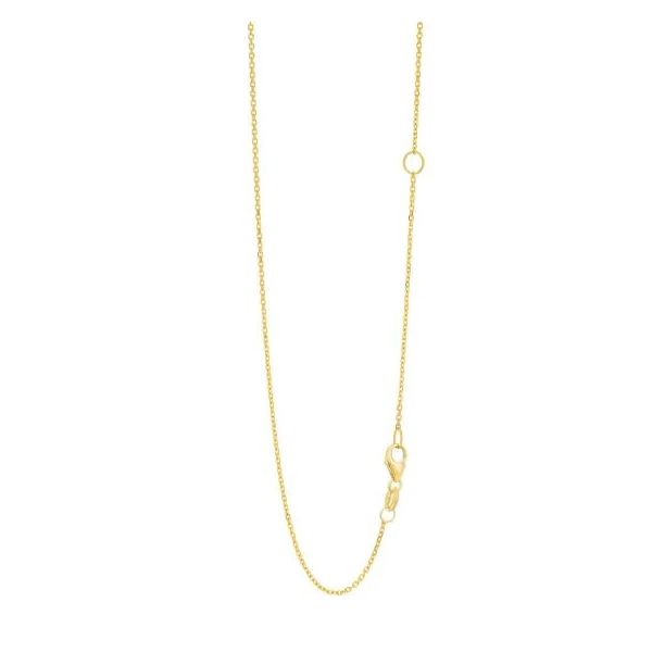 14k Yellow Gold 1.1mm Diamond Cut Cable Chain Necklace – Adjustable 16-18 Inch Image 2 B & L Jewelers Danville, KY