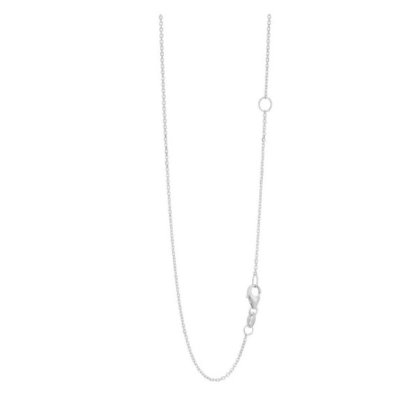 14k White Gold 1.1mm Diamond Cut Cable Necklace – 18 Inch Image 2 B & L Jewelers Danville, KY