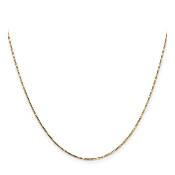 14k Yellow Gold 0.6mm Classic Box Chain Necklace with Lobster Clasp – 20 Inch Image 2 B & L Jewelers Danville, KY