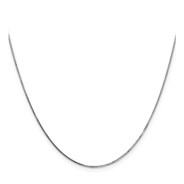 14k White Gold 0.6mm Classic Box Chain – 16