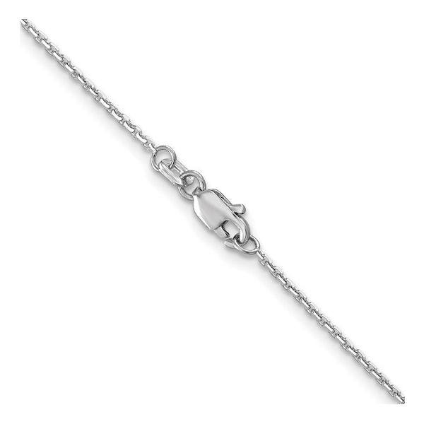 14k White Gold 1.1mm Cable Chain – 16