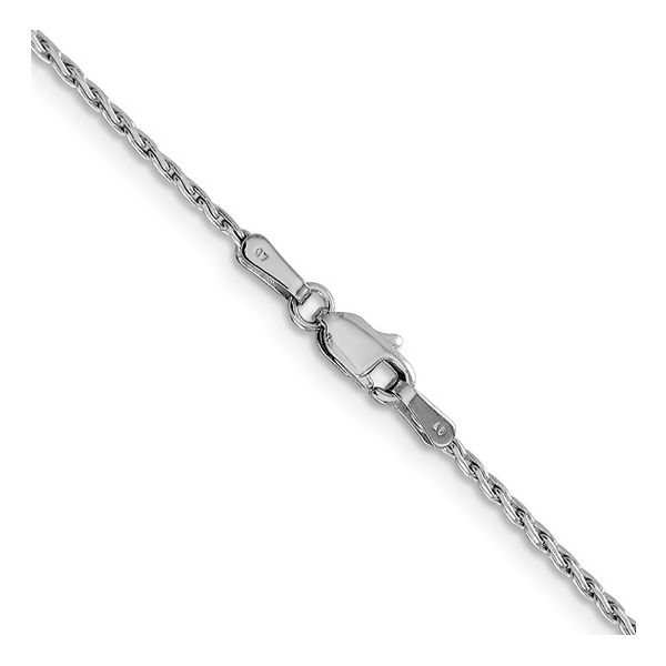 14k White Gold 1mm Round Wheat Chain Necklace with Lobster Clasp – 18 Inch Image 3 B & L Jewelers Danville, KY