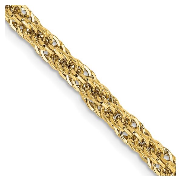 14k Yellow Gold 1.4mm Diamond-Cut Rope Chain – 16