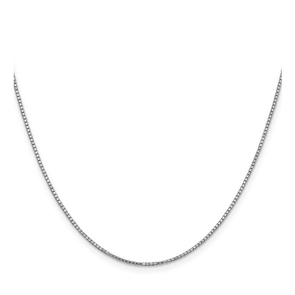 10k White Gold 1.1mm Box Chain Necklace – 20 Inch Image 2 B & L Jewelers Danville, KY