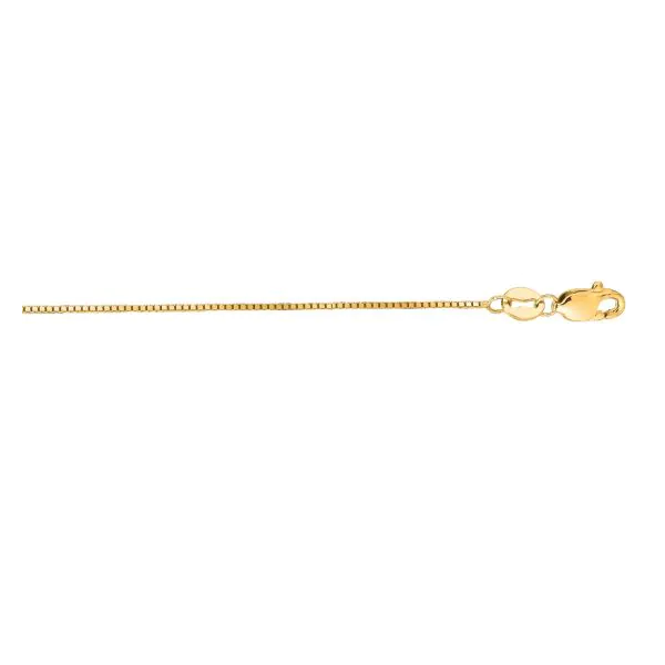 14k Yellow Gold 0.6mm Classic Box Chain – 16
