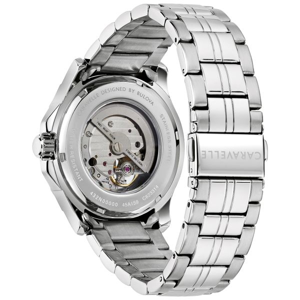 Stainless Steel Silver-White Dial Caravelle Men's Watch Image 3 B & L Jewelers Danville, KY