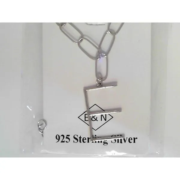 Sterling Silver Paperclip Initial E Necklace B & L Jewelers Danville, KY