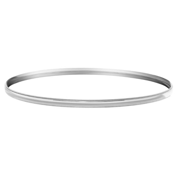 Sterling Silver Beaded Edge Polished Bangle B & L Jewelers Danville, KY